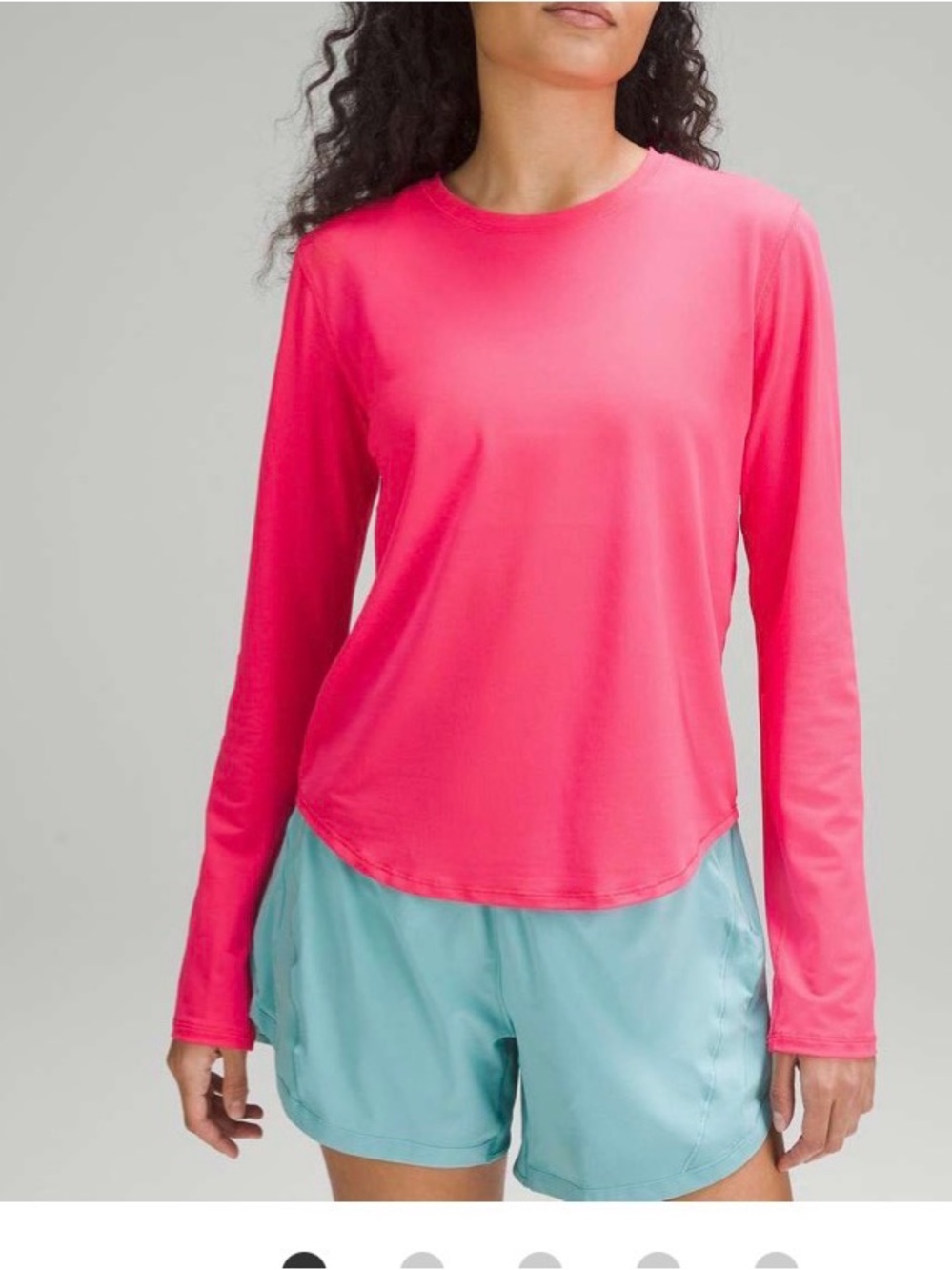 Lululemon High-Neck Run and Train Long Sleeve Lip Gloss Pink Size 4 LW3GQPS